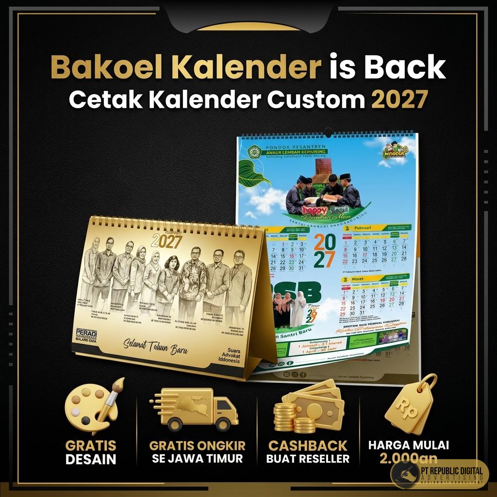 Cetak Kalender Custom 2027